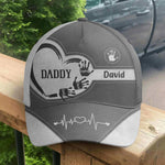 Grandpa Dad Kids Handprints - Personalized Classic Cap - Gift For Grandpa