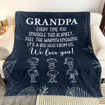 Grandpa From Doodle Grandkids - Personalized Blanket