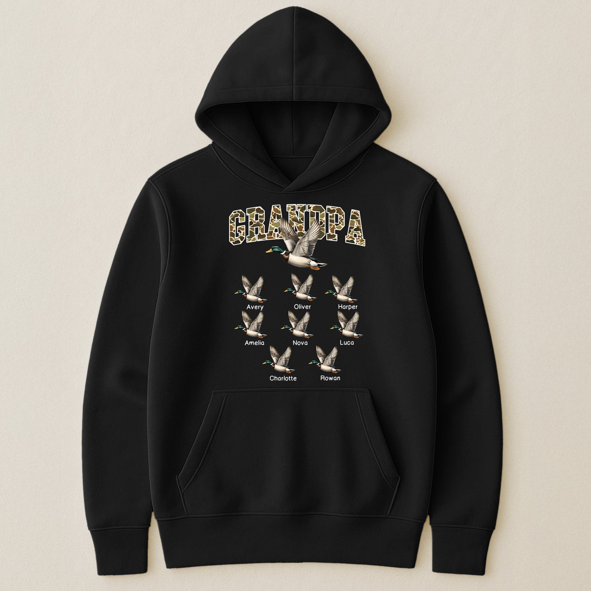 Grandpa Hunting Camo Mallard Duck - Personalized Shirt