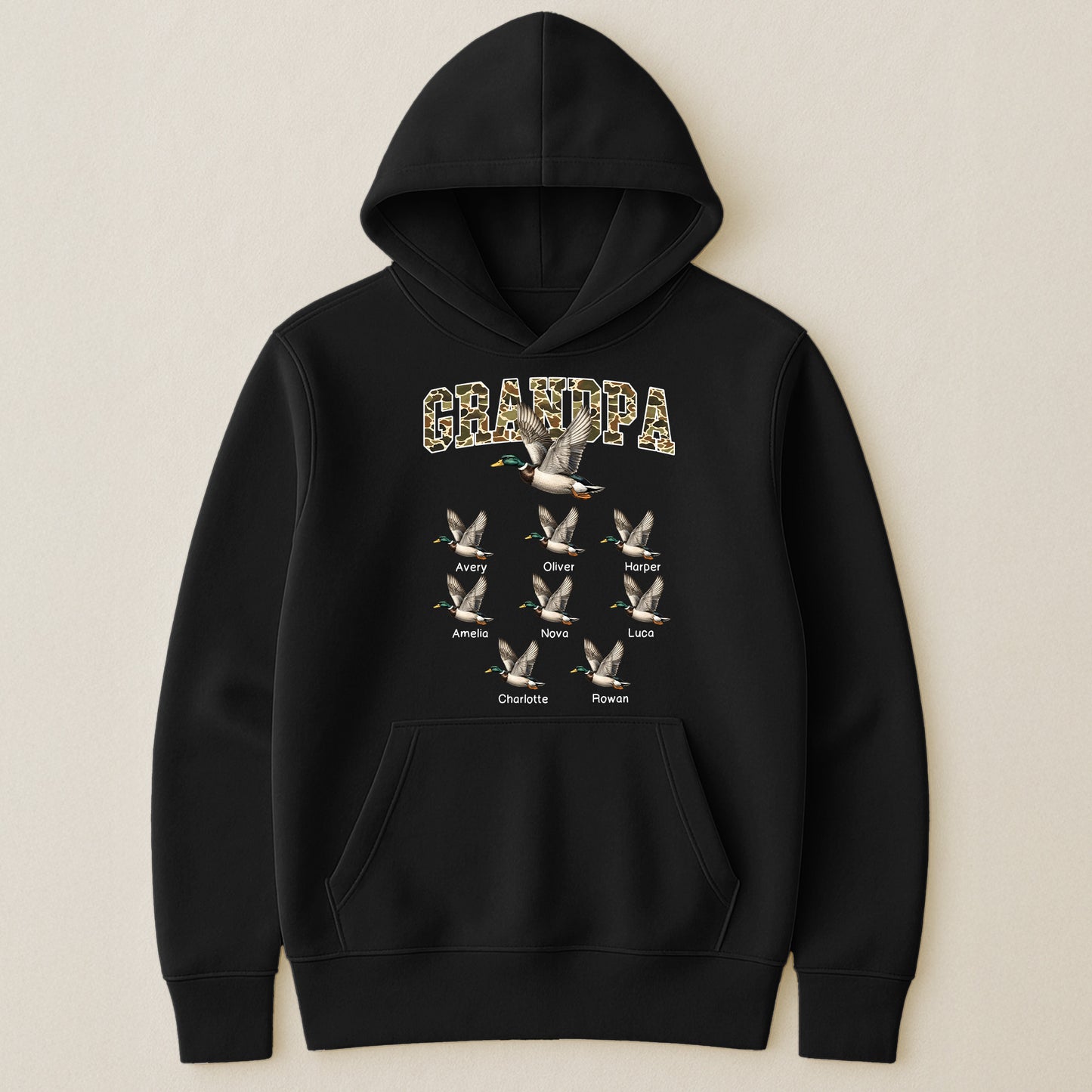 Grandpa Hunting Camo Mallard Duck - Personalized Shirt