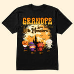 Grandpa Loves His Little Monsters Halloween Gift - Personalized Shirt