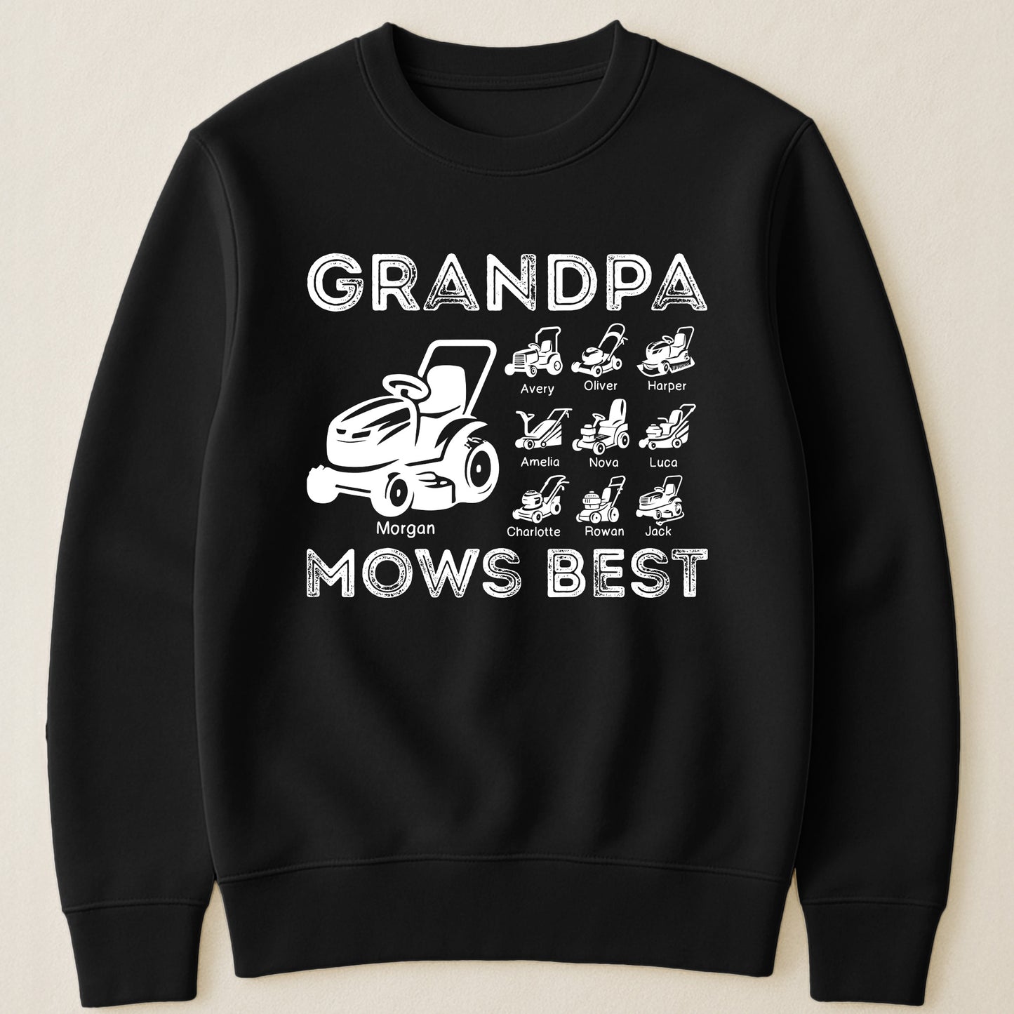 Grandpa Mows Best - Personalized Shirt