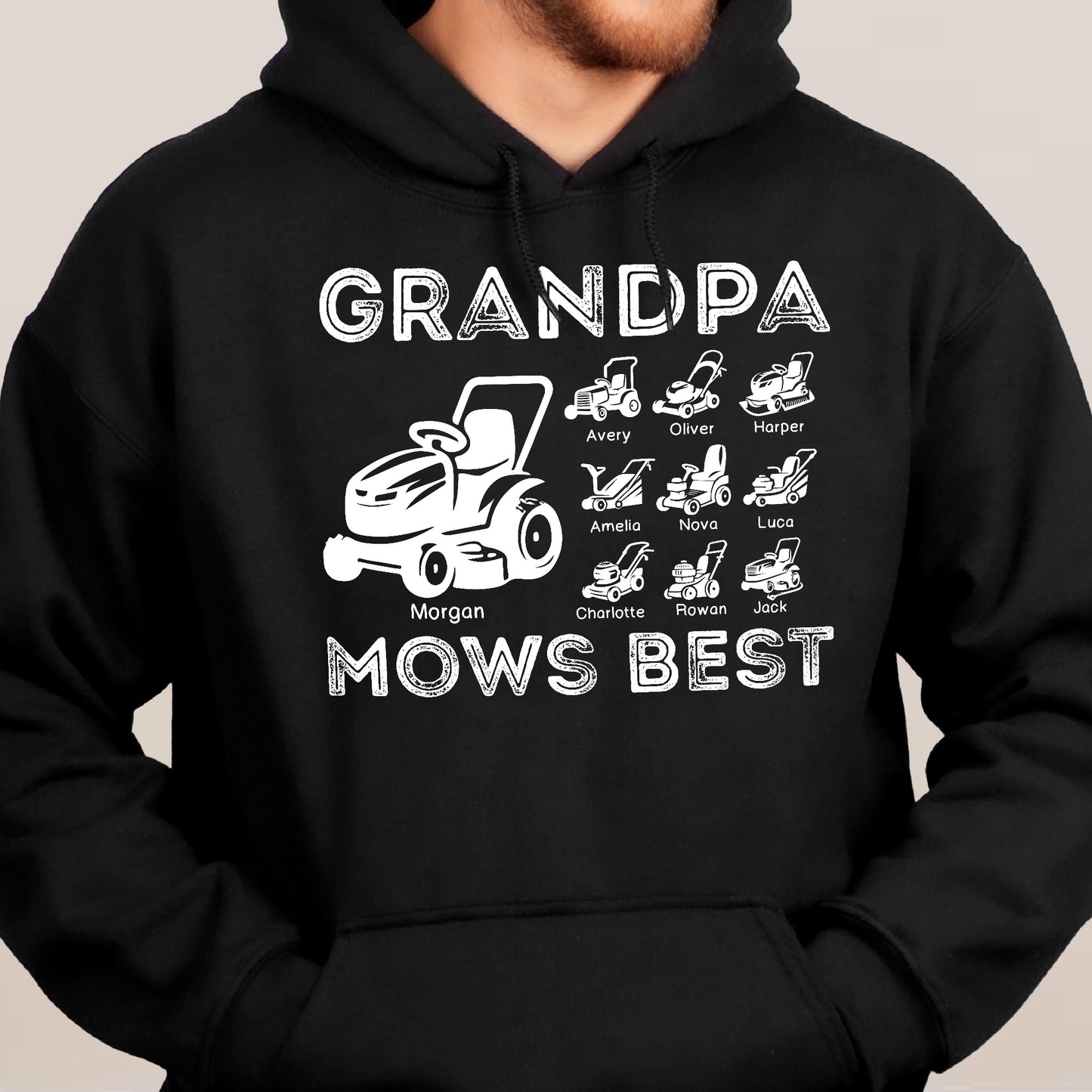 Grandpa Mows Best - Personalized Shirt