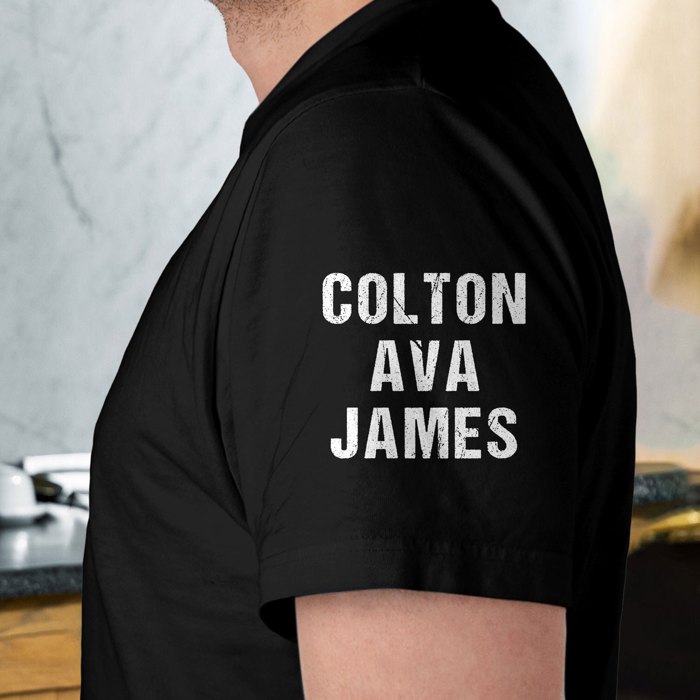 Grandpa The Man The Myth The Bad Influence Custom With Grandkids' Names - Personalized Shirt