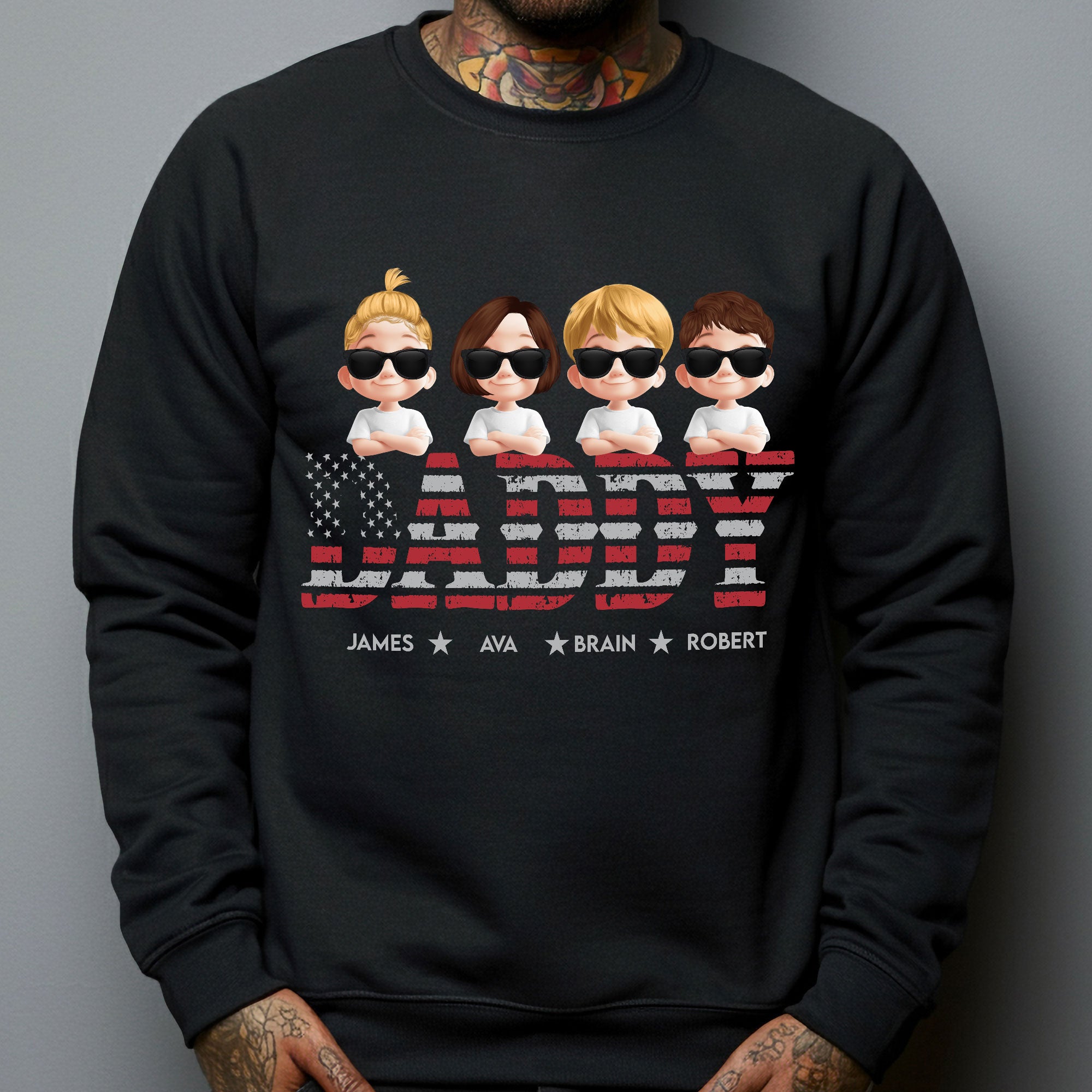 Grandpa Title Pattern - Personalized Shirt