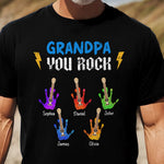 Grandpa You Rock - Personalized Shirt - Gift For Grandpa