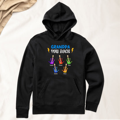 Grandpa You Rock - Personalized Shirt - Gift For Grandpa
