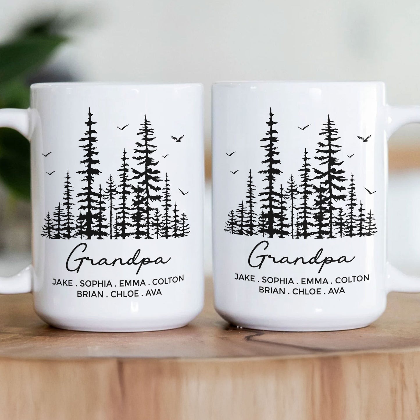 Grandpa & Grandma, Mommy & Daddy Custom With Kids' Names - Personalized Mug