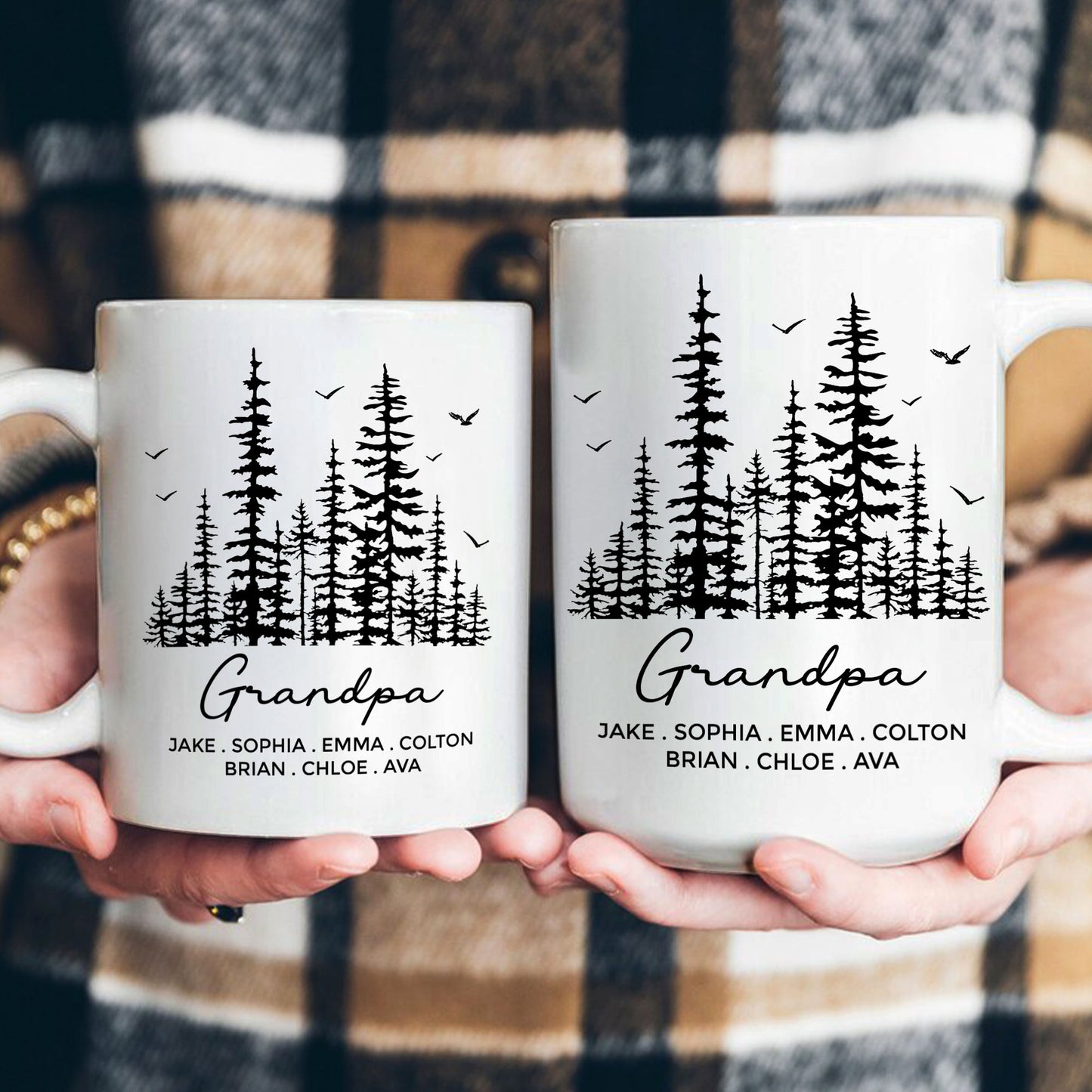 Grandpa & Grandma, Mommy & Daddy Custom With Kids' Names - Personalized Mug
