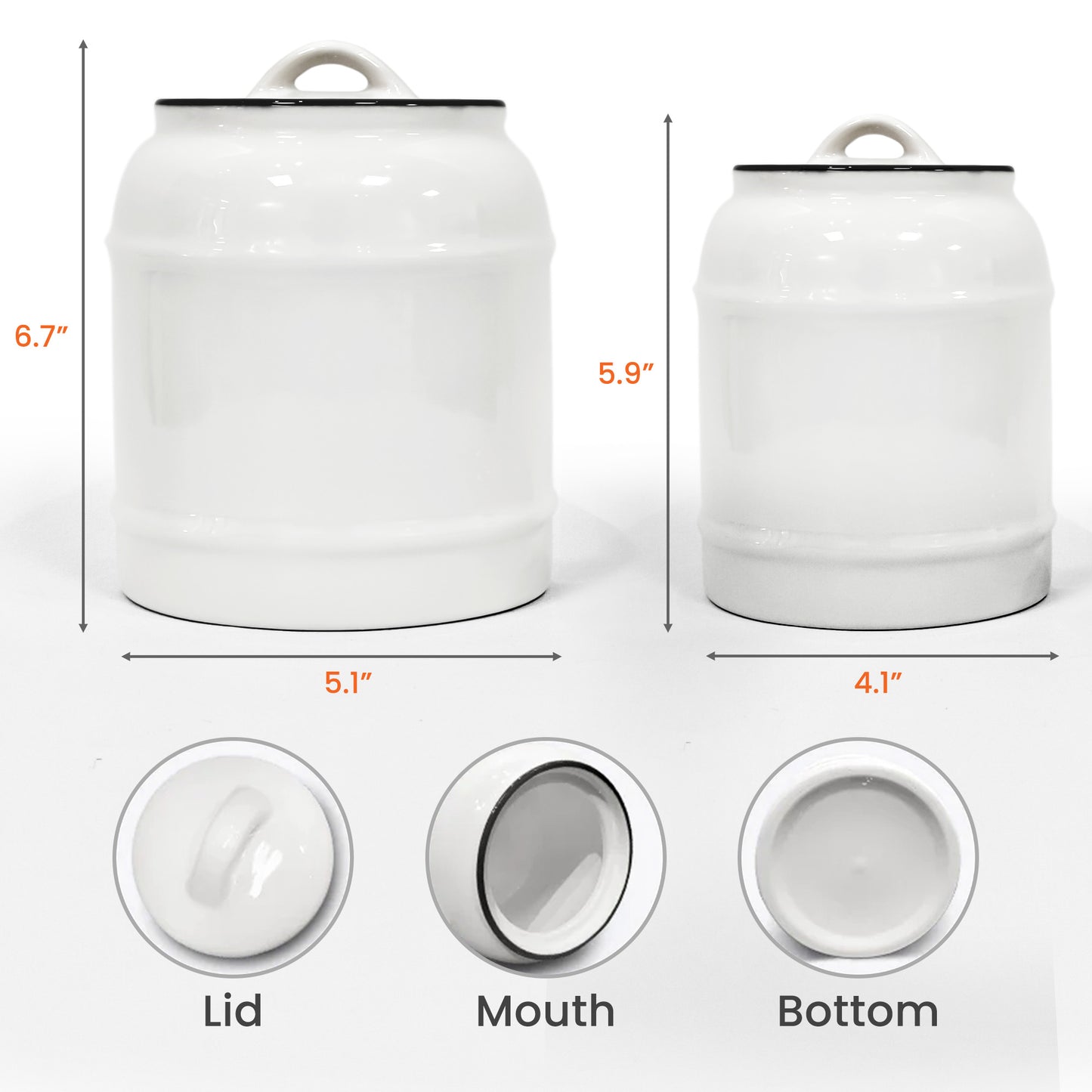 Grandpa & Grandma's Cookie Jar To Be Shared With Kids - Personalized Cookie Jar