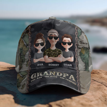 Grandpa The Man The Myth The Legend - Personalized Classic Cap