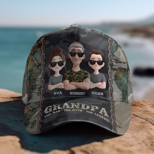 Grandpa The Man The Myth The Legend - Personalized Classic Cap