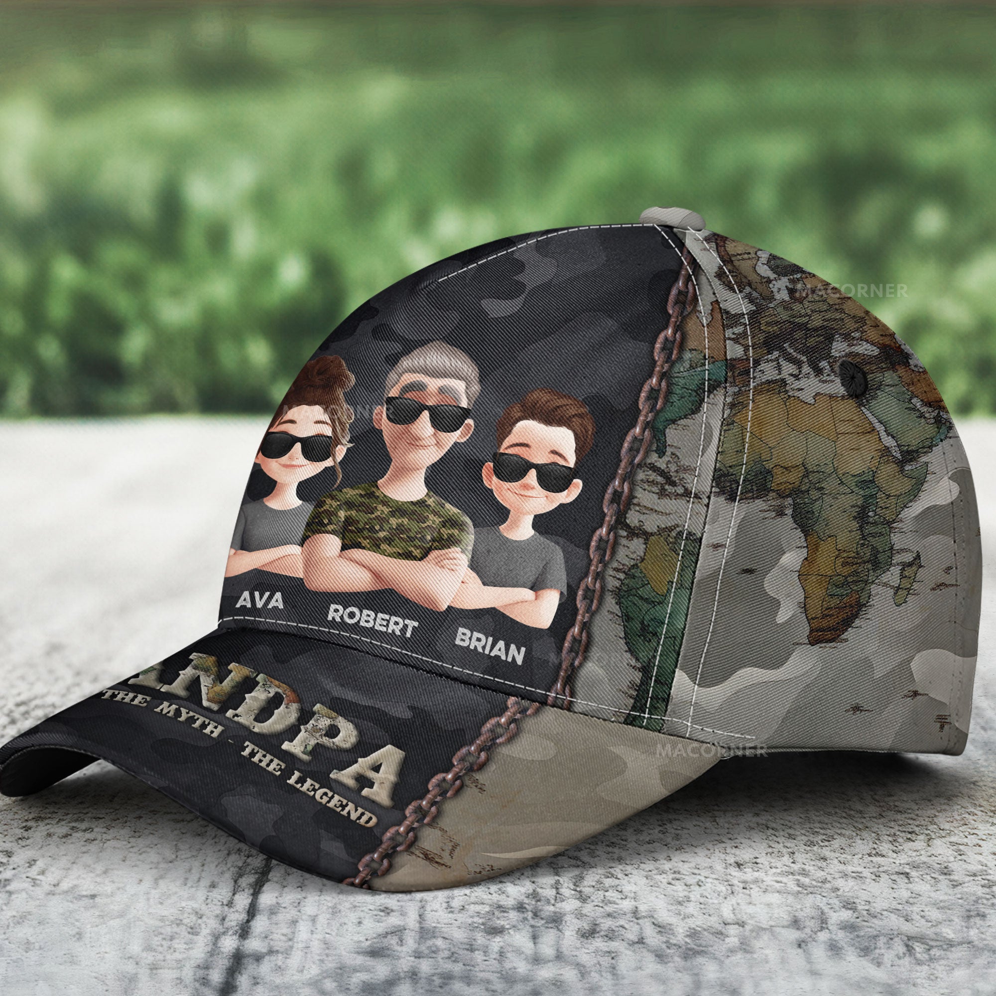 Grandpa The Man The Myth The Legend - Personalized Classic Cap