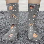 Grandpa, Dad Not Sleeping, He Is Resting His Eyes - Personalized Photo Crew Socks