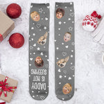 Grandpa, Dad Not Sleeping, He Is Resting His Eyes - Personalized Photo Crew Socks
