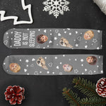 Grandpa, Dad Not Sleeping, He Is Resting His Eyes - Personalized Photo Crew Socks