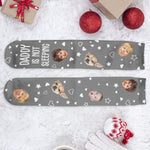 Grandpa, Dad Not Sleeping, He Is Resting His Eyes - Personalized Photo Crew Socks