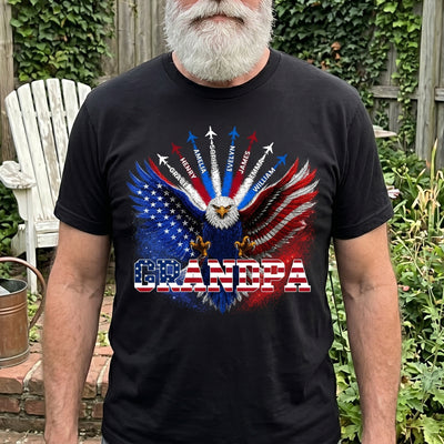Grandpa Bald Eagles - Personalized Shirt