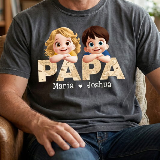 Grandpa_Daddy_Title_With_Pattern_3D_Personalized_Shirt_1