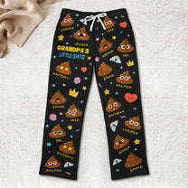 Grandpa's Little Shit - Personalized Fleece Pajama Pants