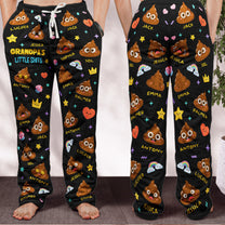 Grandpa's Little Shit - Personalized Fleece Pajama Pants