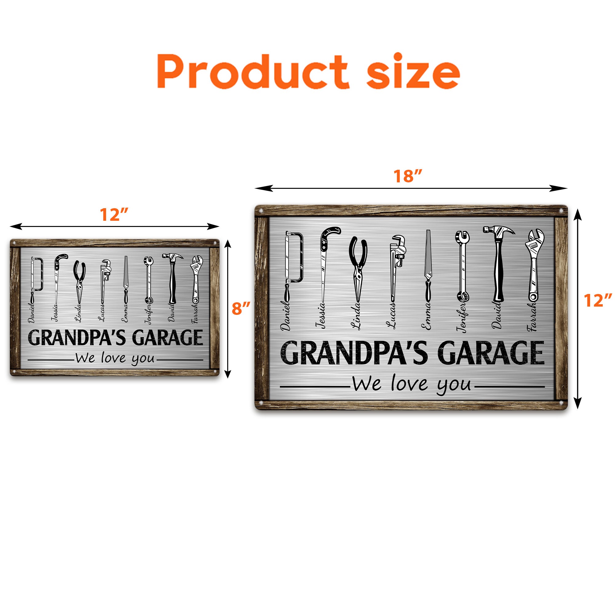 Grandpa's Garage - Personalized Metal Sign
