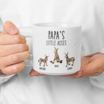 Grandpa's Little Asses - For Grandpa, Dad, Papa - Personalized Chunky Mug