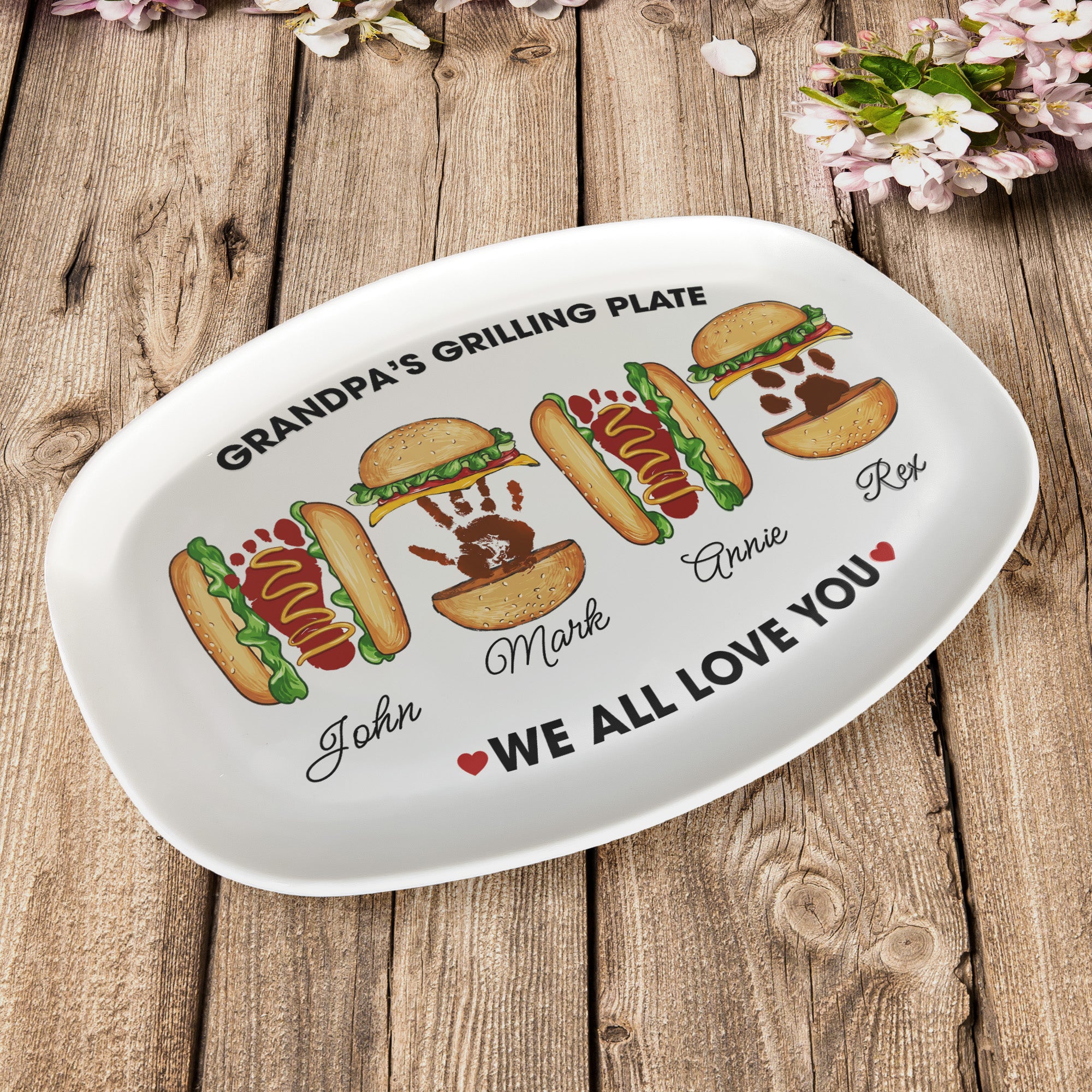 Grandpa's-Grilling-Plate,-Custom-Burger-Hot-Dog-Handprint-Footprint-Personalized-Platter-5