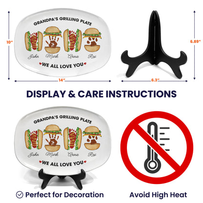 Grandpa's-Grilling-Plate,-Custom-Burger-Hot-Dog-Handprint-Footprint-Personalized-Platter-6