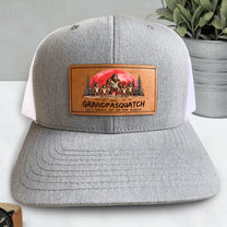 Grandpasquatch - Personalized Leather Patch Hat