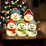 Grandparents And Grandkids Snowman - Personalized Light Box