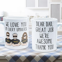 Father's Day Gifts, Great Job We're Awesome Thank You - Personalized Mug - Father's Day, Birthday Gift For Dad, Father, Husband, Daughter, Son