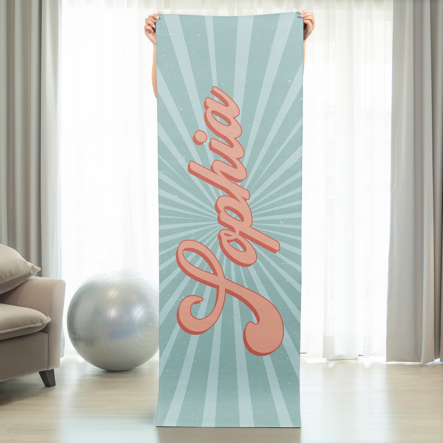 Groovy-Retro-Custom-Name-Personalized-Yoga-Mat-2