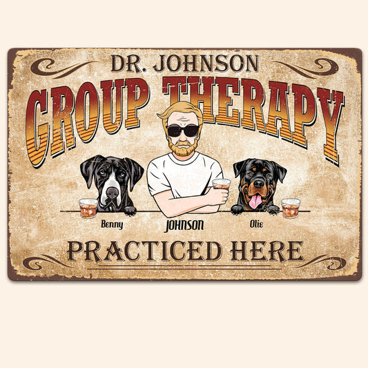 Group Therapy - Personalized Metal Sign