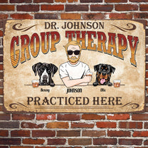 Group Therapy - Personalized Metal Sign