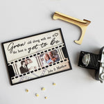 Grow Old Along With Me The Best Is Yet To Be - Personalized Wooden Photo Plaque