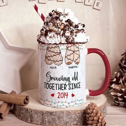 Growing Old Together Since Years - Naughty Gifts For Couples - Personalized Accent Mug