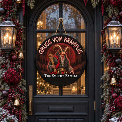 Gruss Vom Krampus - Personalized Wood Sign