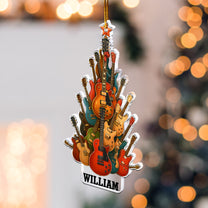 Guitar Christmas Tree - Personalized Acrylic Ornament