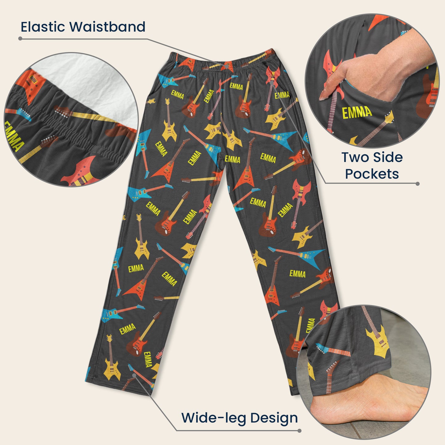 Guitar Lovers, Guitarist - Personalized Sweatpants, Lounge Pants With Pockets