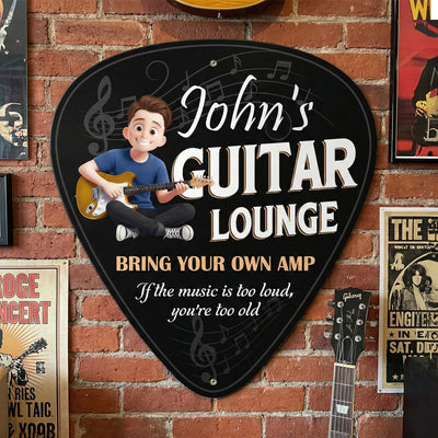 Guitar Lounge - Personalized Metal Sign