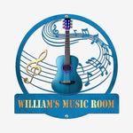 Guitar-Music-Room,-Custom-Name-&-Guitar-Type-Personalized-Metal-Sign-2