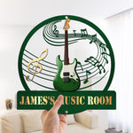 Guitar-Music-Room,-Custom-Name-&-Guitar-Type-Personalized-Metal-Sign-3