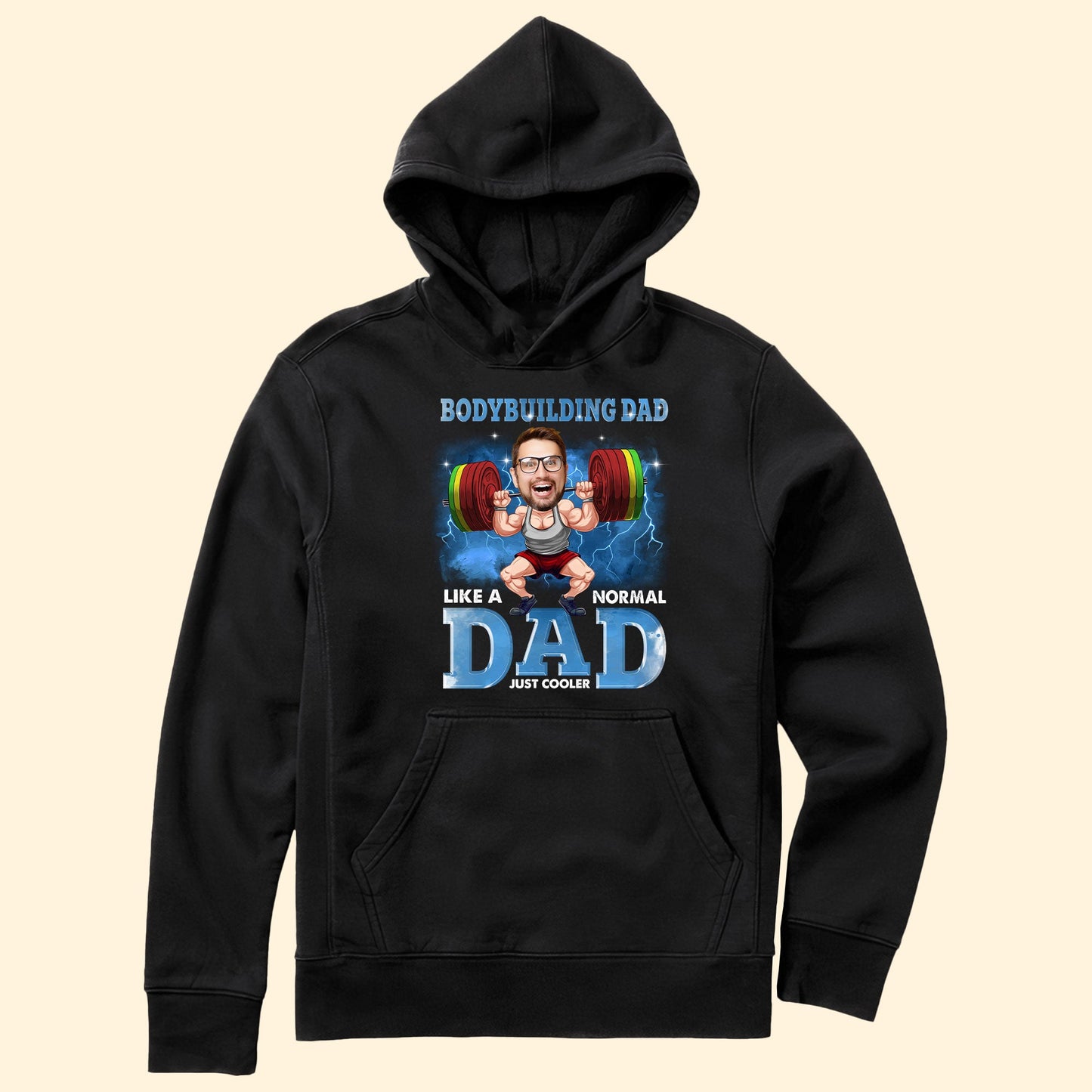 Bodybulding Dad Just Cooler - Personalized Photo Shirt