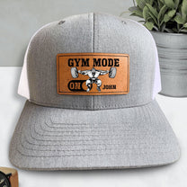 Gym Mode On - Personalized Leather Patch Hat