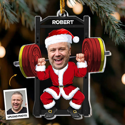 Gym Workout Weight Lifting Funny - Personalized Acrylic Photo Ornament