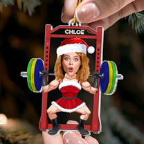 Gym Workout Weight Lifting Funny - Personalized Acrylic Photo Ornament