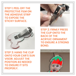 And So The Adventure Begins - Personalized Wooden Car Visor Clip