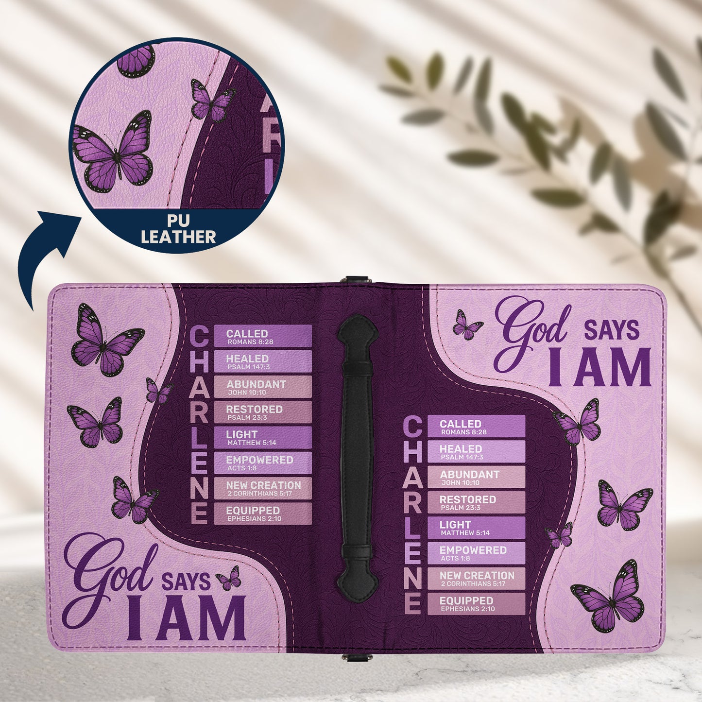 God Says I Am Name Letter In Short Bible - Personalized Bible Cover