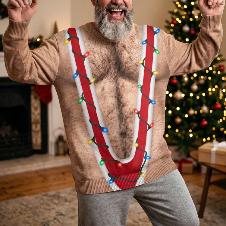 Hairy-Chest-Christmas-Ugly-For-Men,-Funny-Suspenders-Fake-Gag-Gift-For-Adults-Personalized-Sweater-3